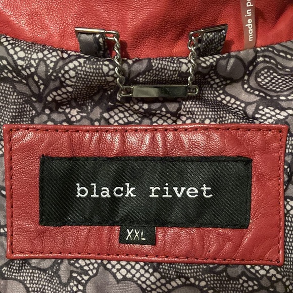 Black Rivet Leather Jacket - Picture 11 of 14